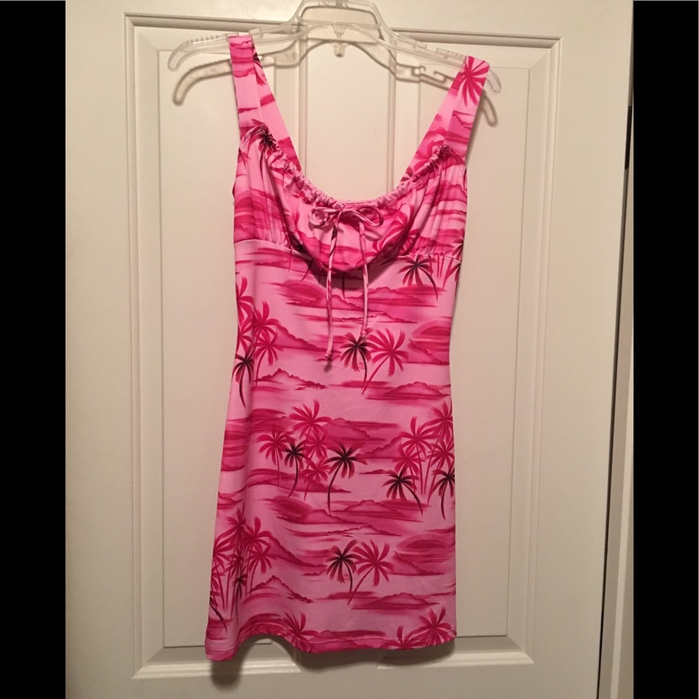 Tropical Pink Sundress Size S Cute!